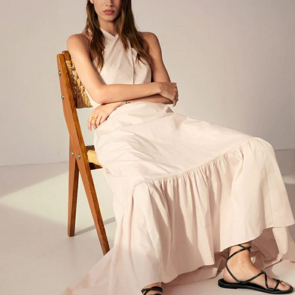Mango Cream Maxi Dress